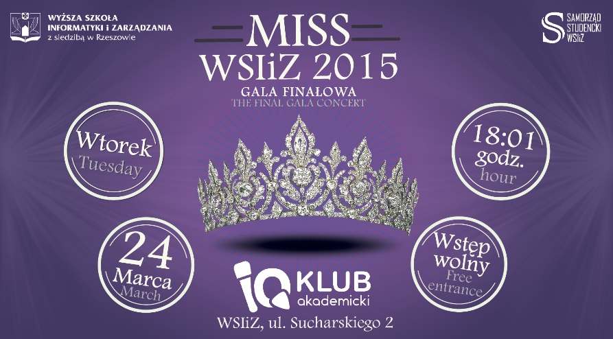 Miss WSIiZ - najpiękniejsze studentki Wyższej Szkoły Informatyki i Zarządzania w Rzeszowie