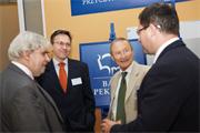 Od lewej: dr W.Misiąg, prof. K.Rybiński, prof. J.Chłopecki, prof. A.Chłopecki